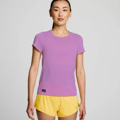 Saucony Donna Stopwatch Short Sleeve|Donna Abbigliamento|Abbigliamento