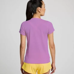 Saucony Donna Stopwatch Short Sleeve|Donna Abbigliamento|Abbigliamento